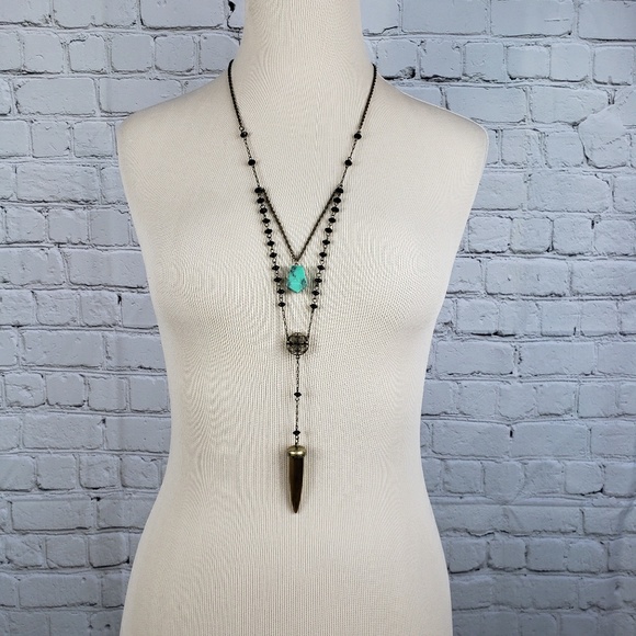 Jewelry - Goth inspired layered pendant necklace